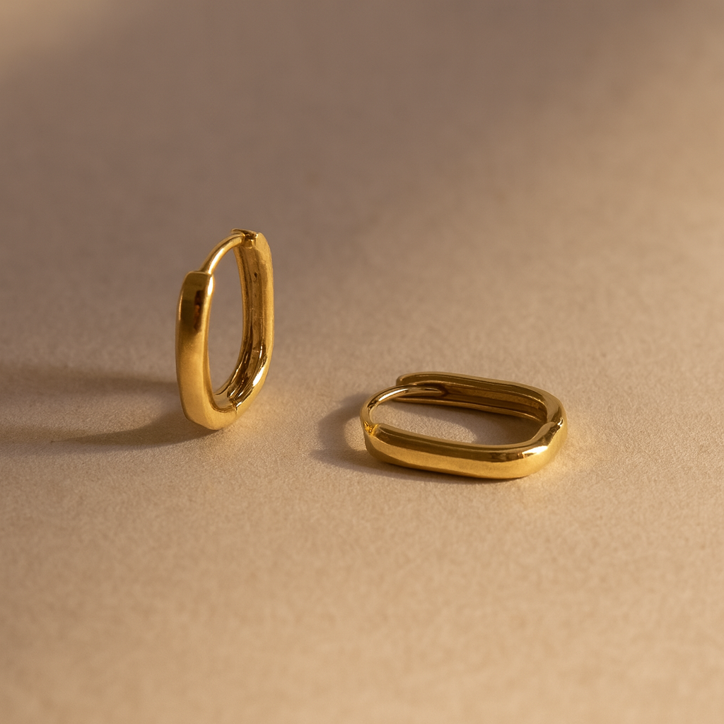 Oval Huggie Earring
