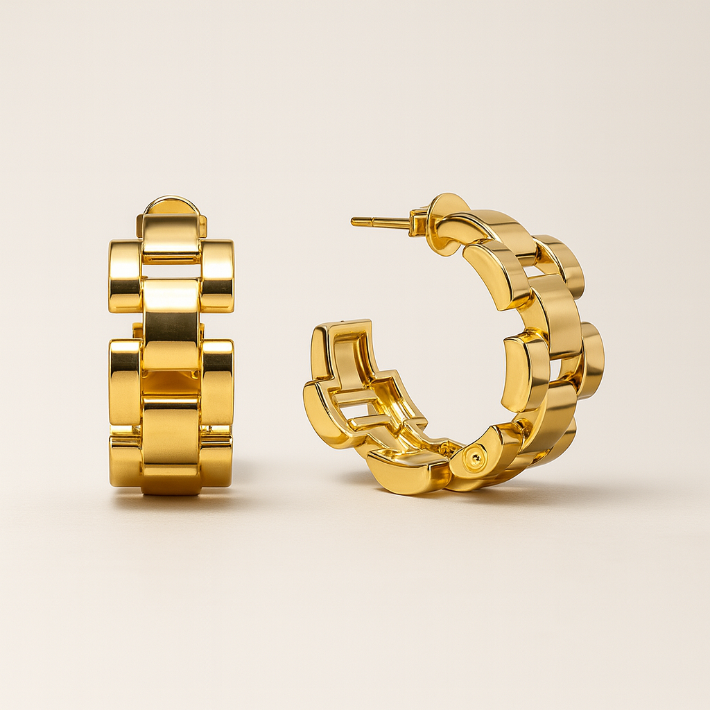 Wrist Watch Hoop Earring