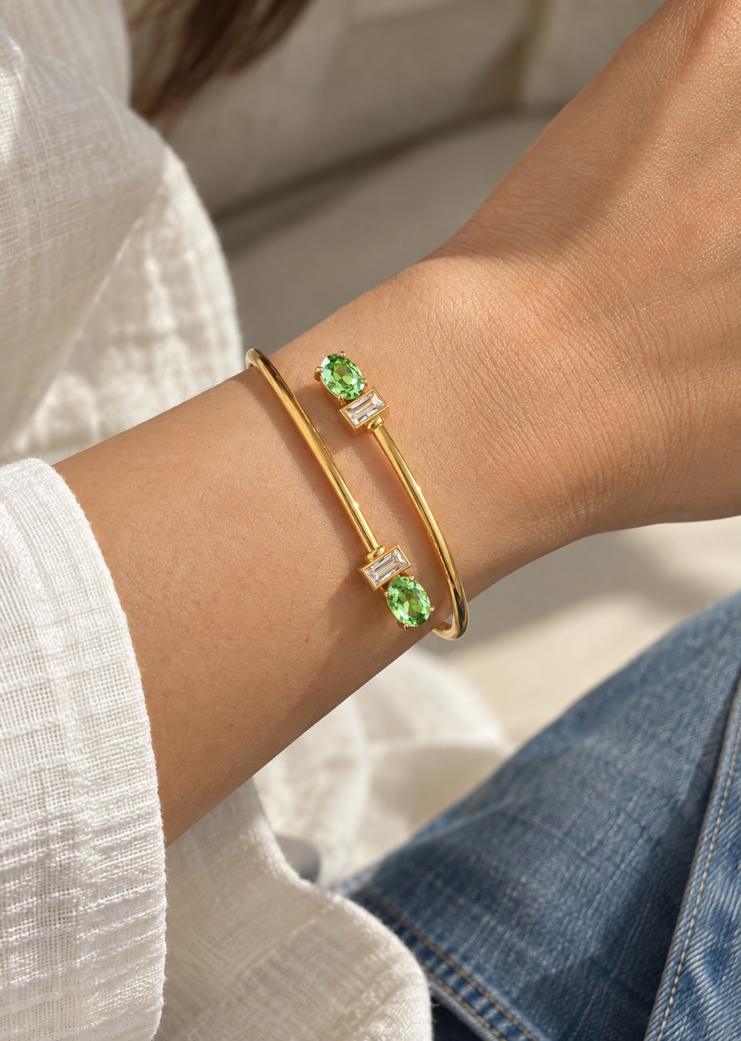 Fancy Crossover Cuff Bracelet