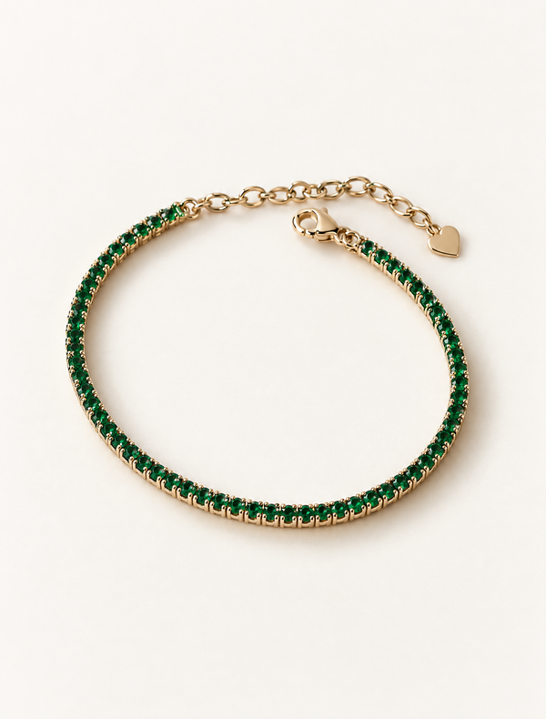 2mm Emerald Tennis Bracelet