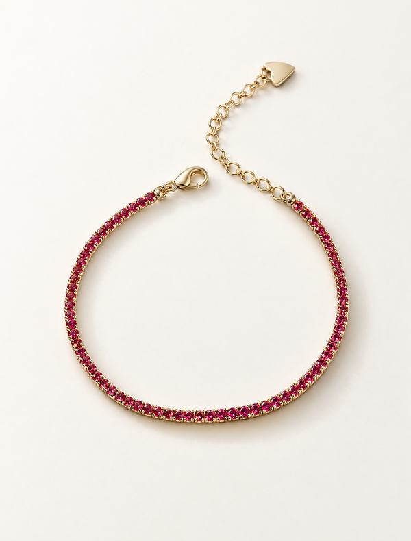 2mm Pink Tennis Bracelet
