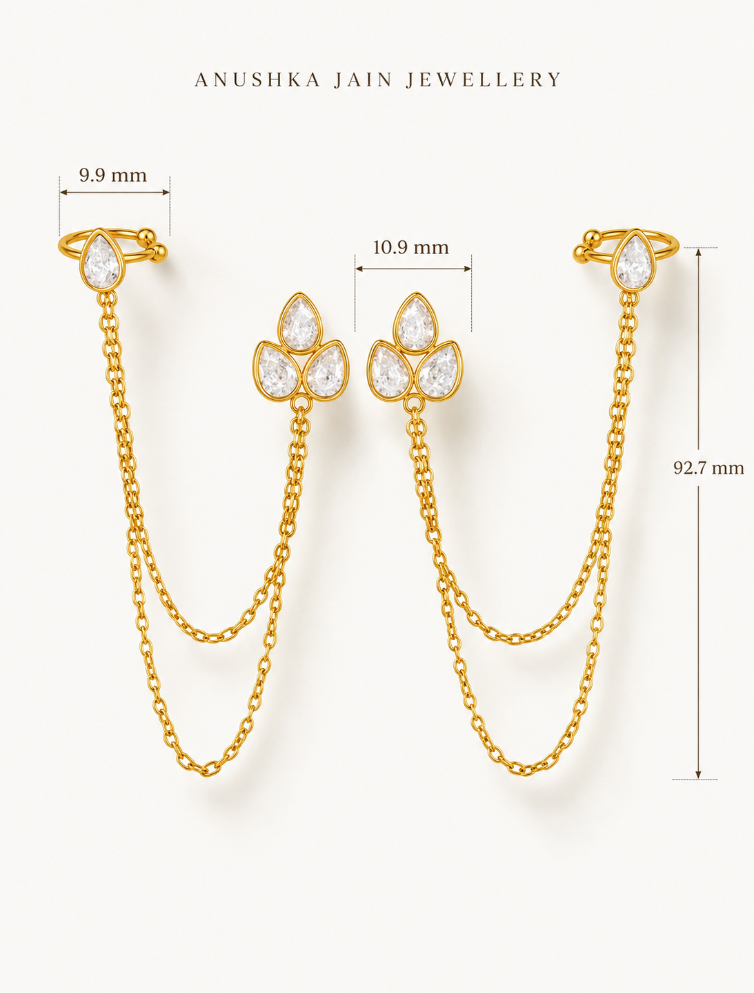 Mocha Chain Earring