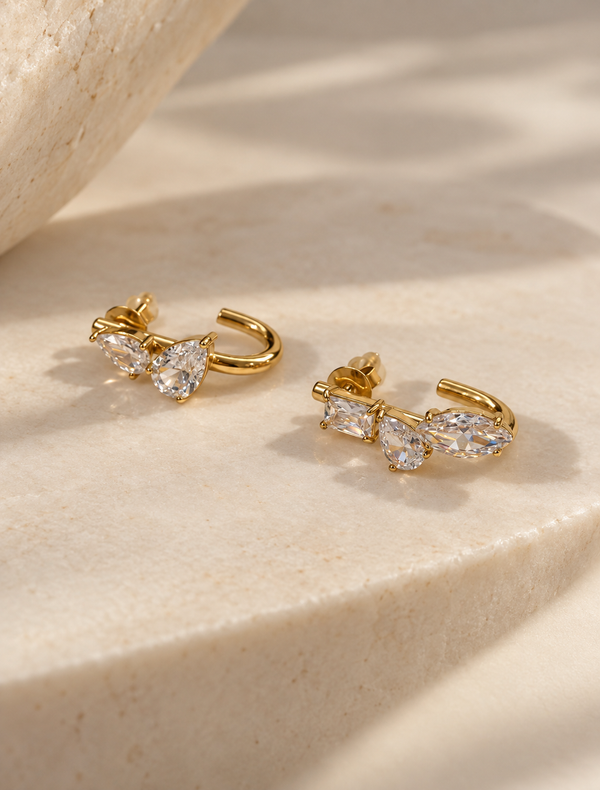 Marquise Cluster Hoop