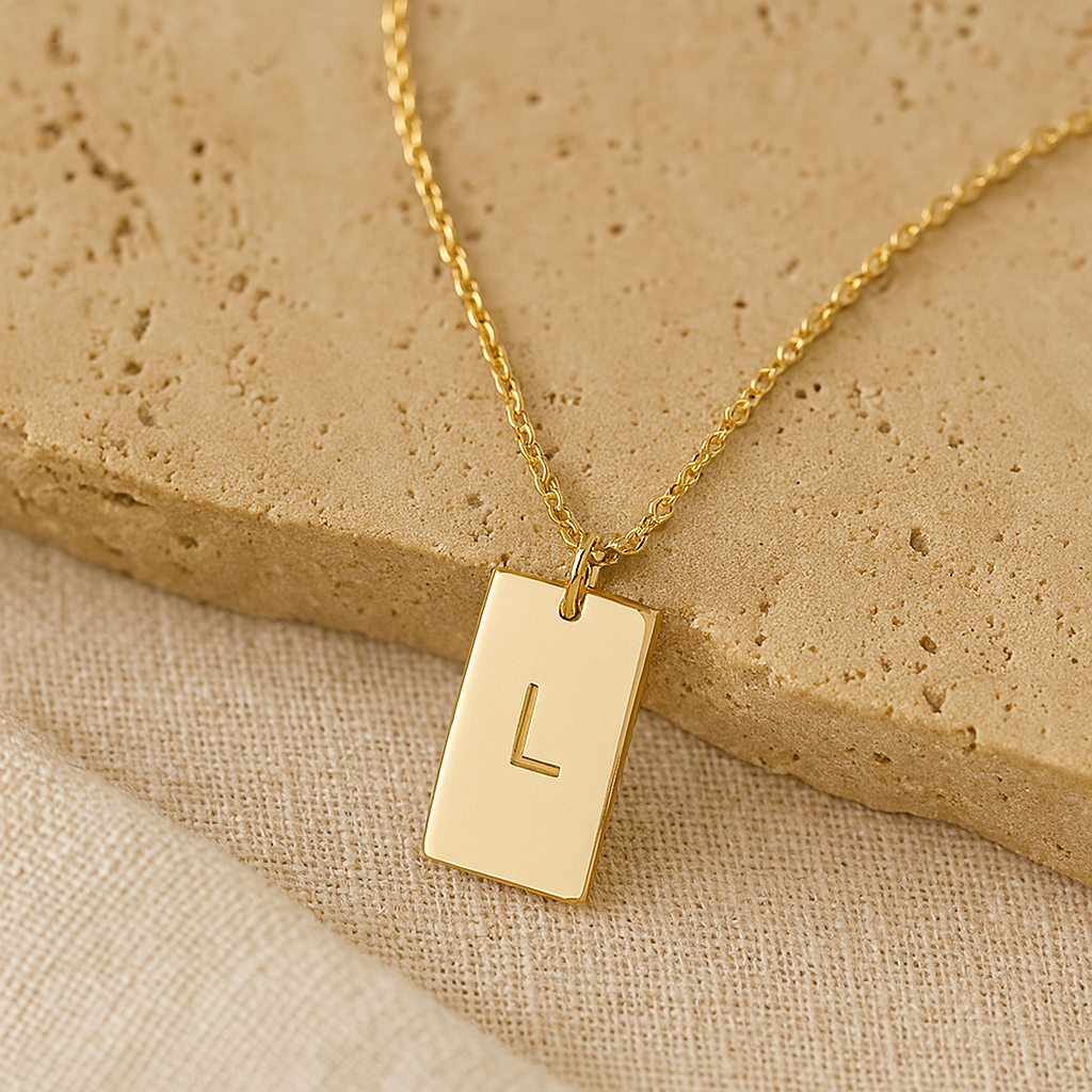 Engraved Bar Necklace
