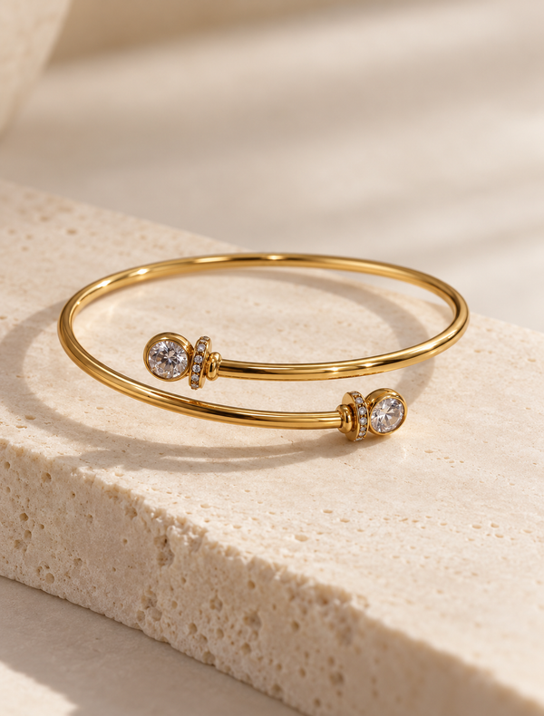 Crossover Diamond Cuff Bracelet