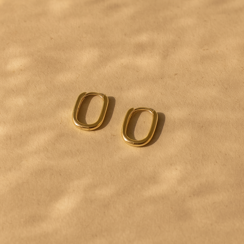 Oval Huggie Earring