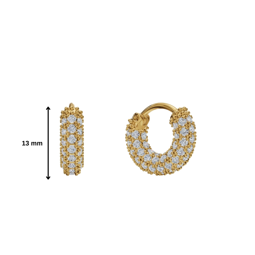 Pave Mini Hoops