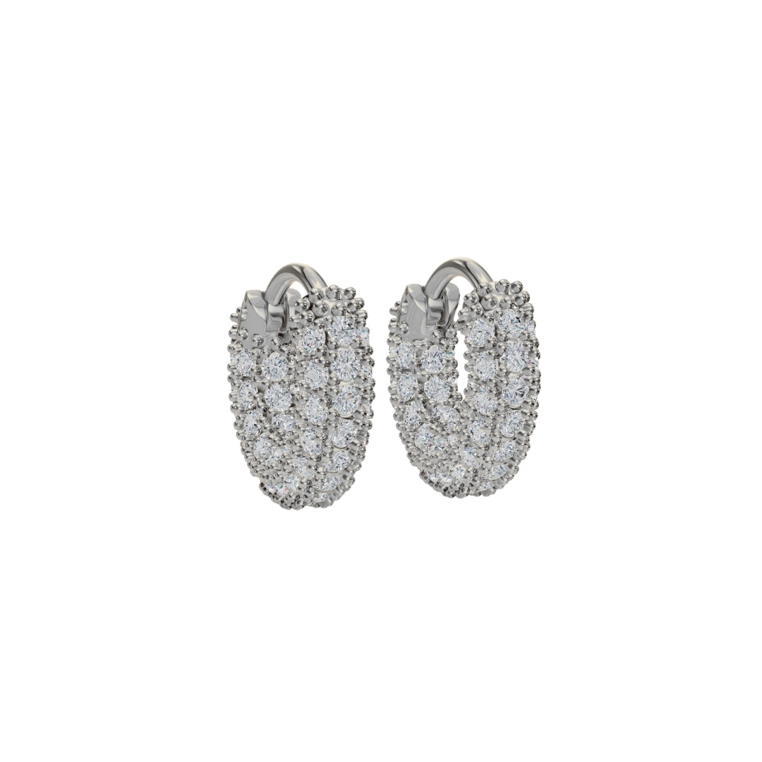 Pave Mini Hoops