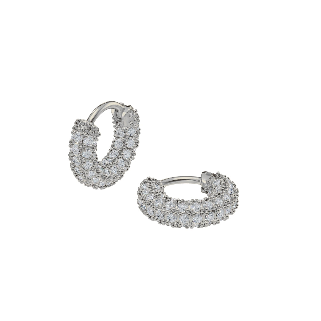 Pave Mini Hoops