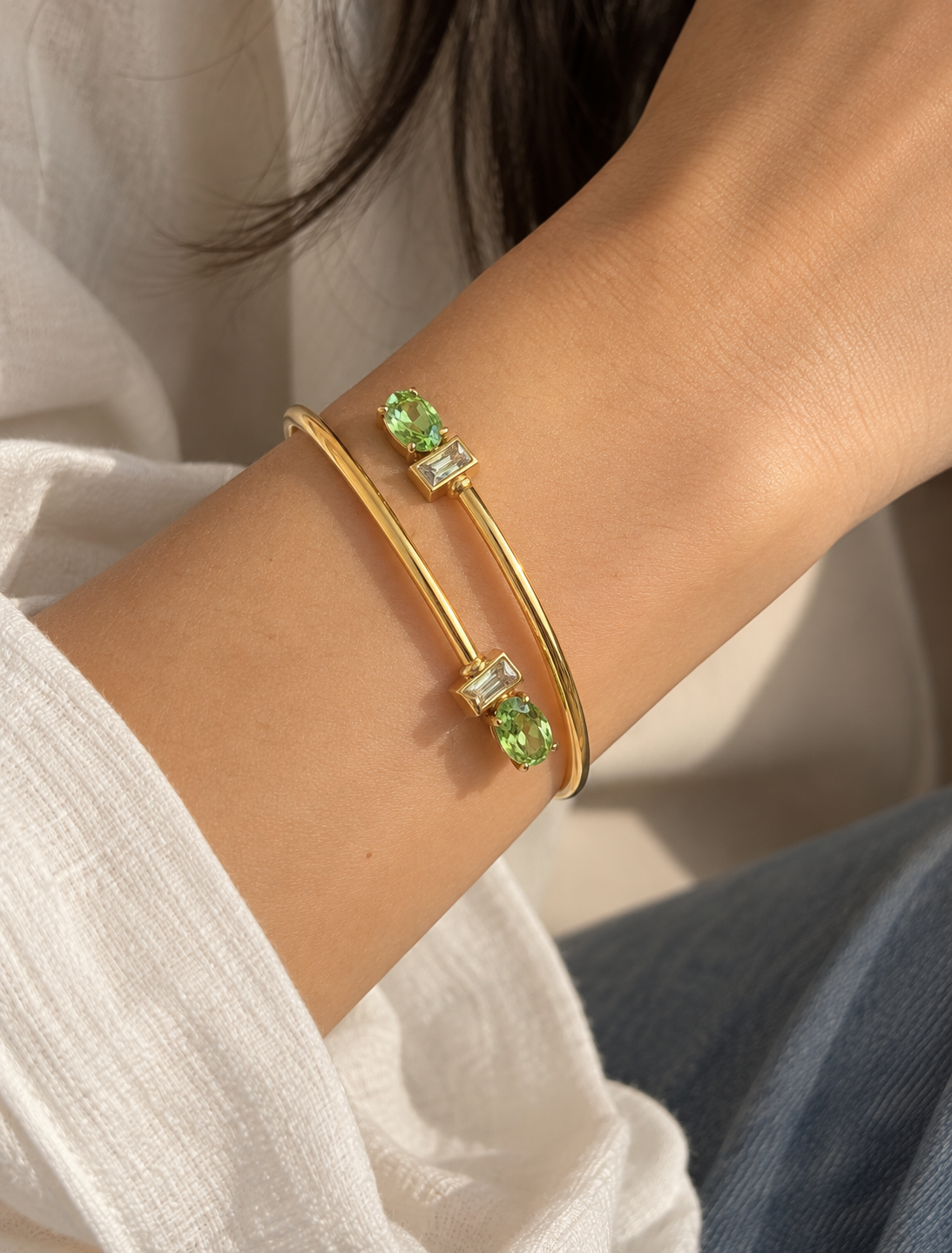 Fancy Crossover Cuff Bracelet