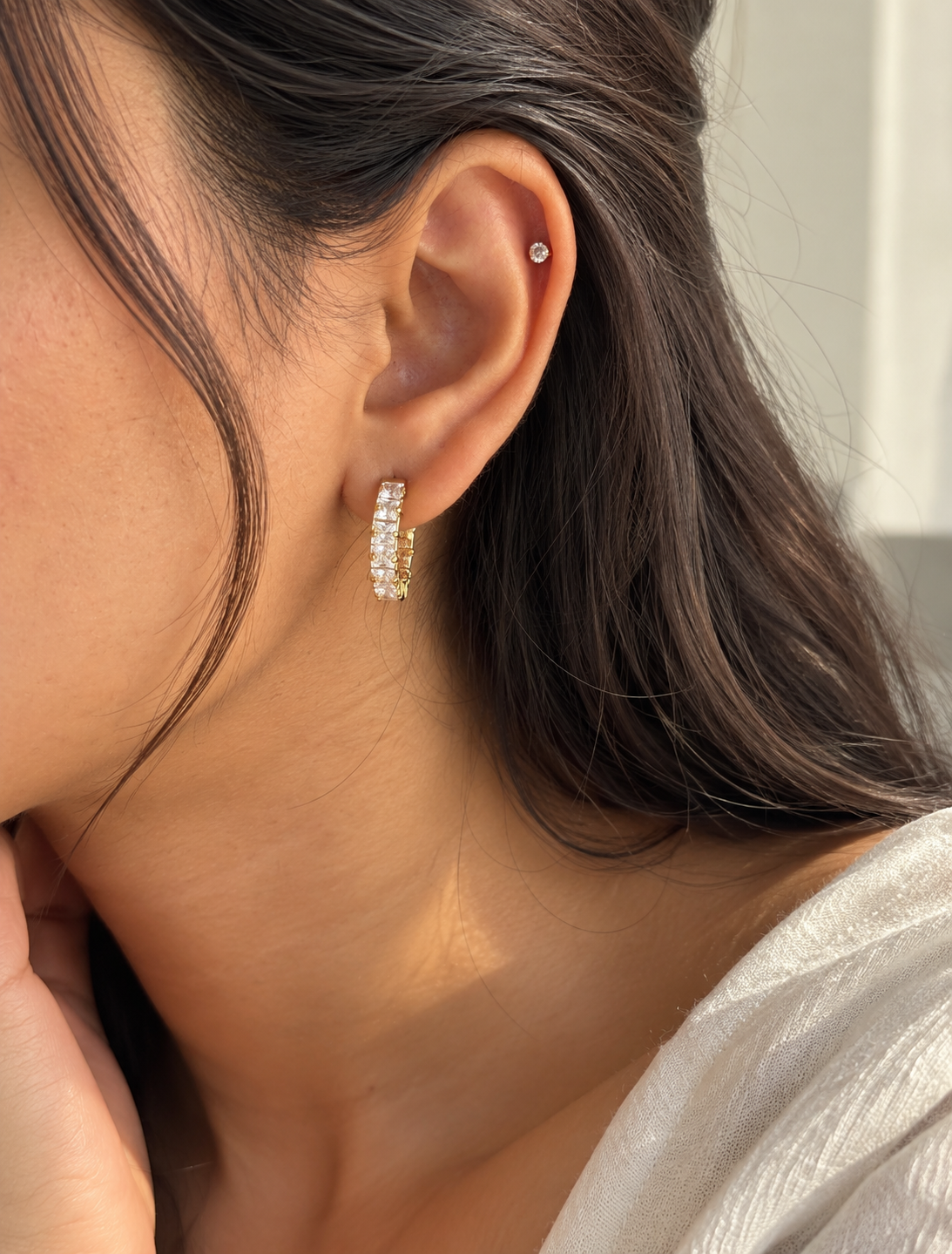 Baguette Eternity Hoop