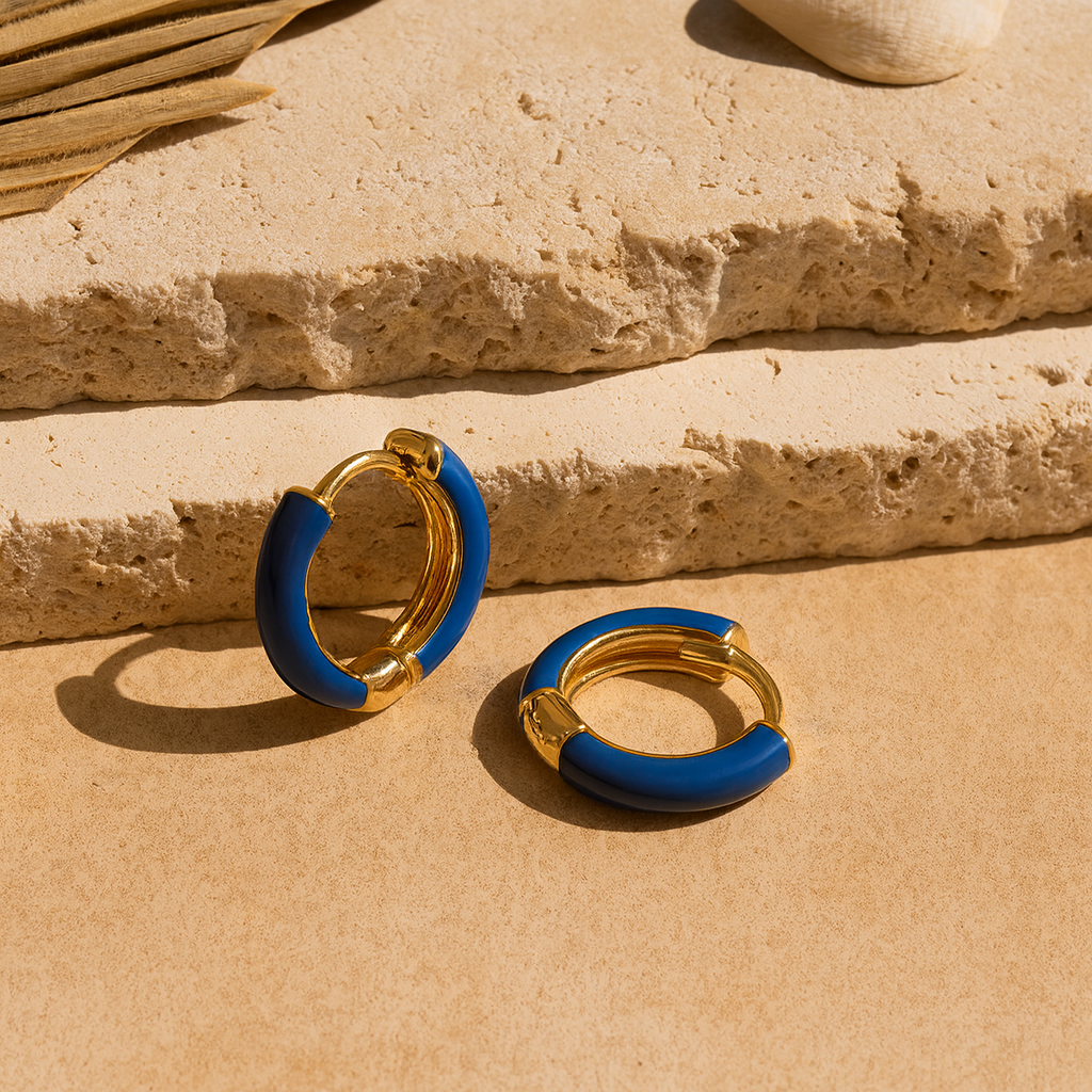 Enamel Small Hoops