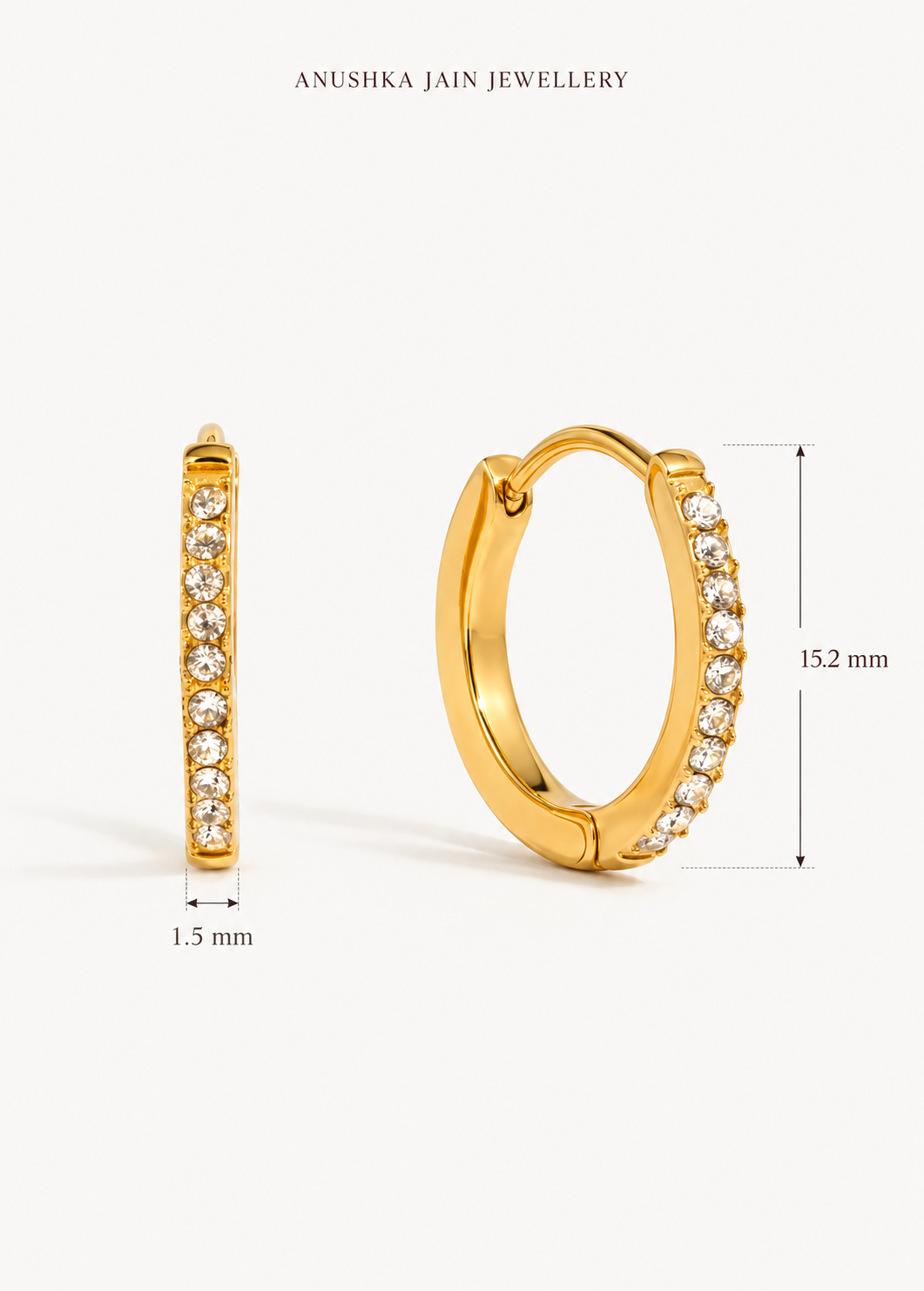 Slim Pave Huggie