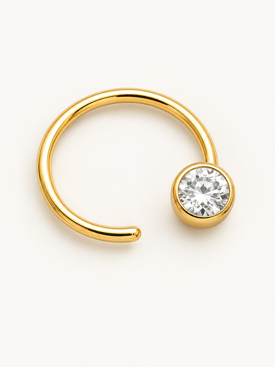 Round Diamond Nose Pin