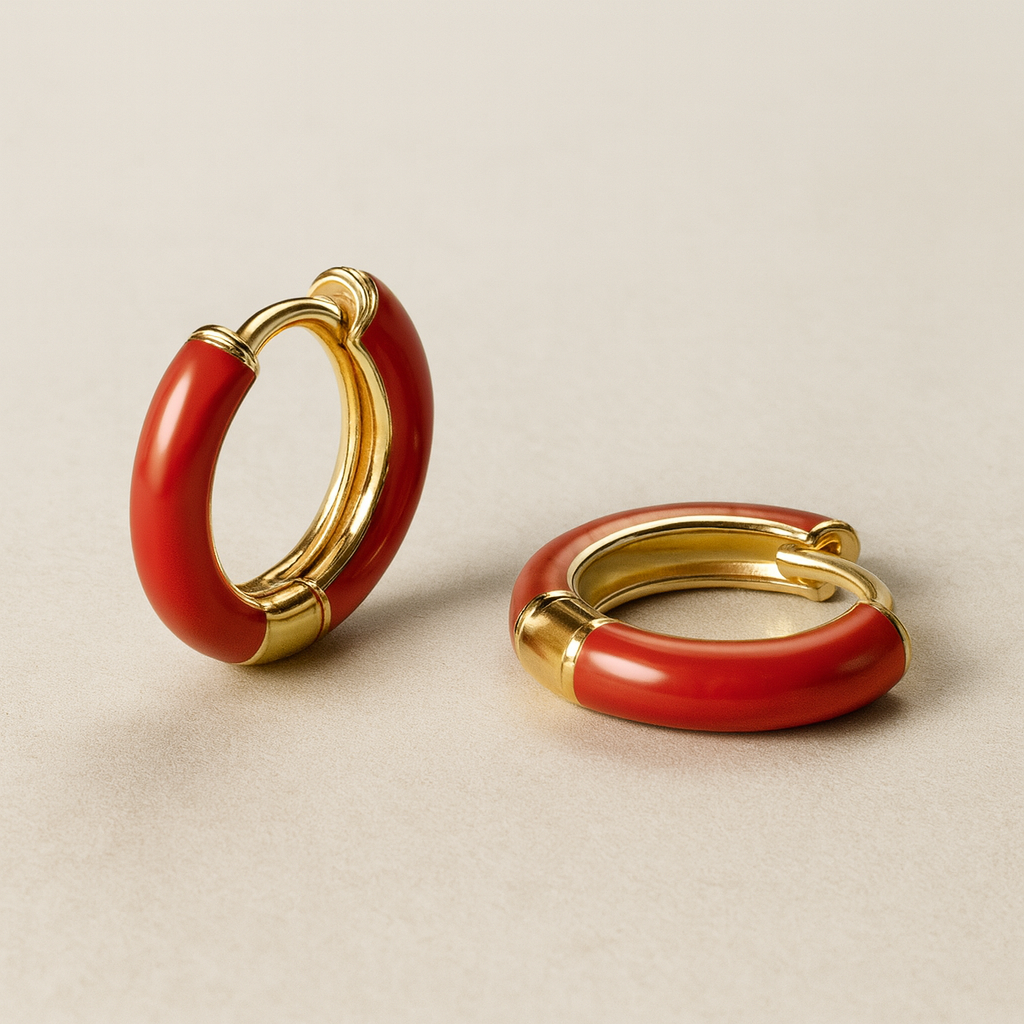 Enamel Small Hoops