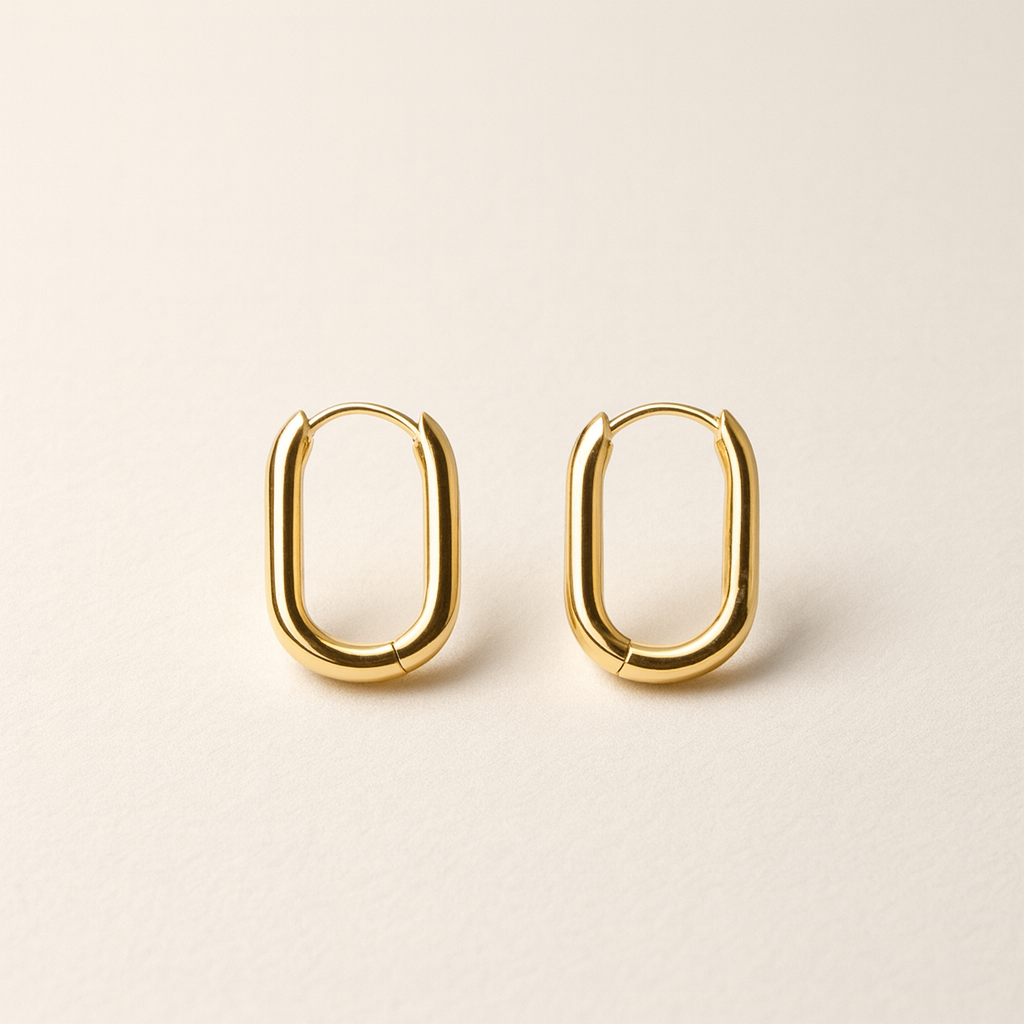 Oval Huggie Earring