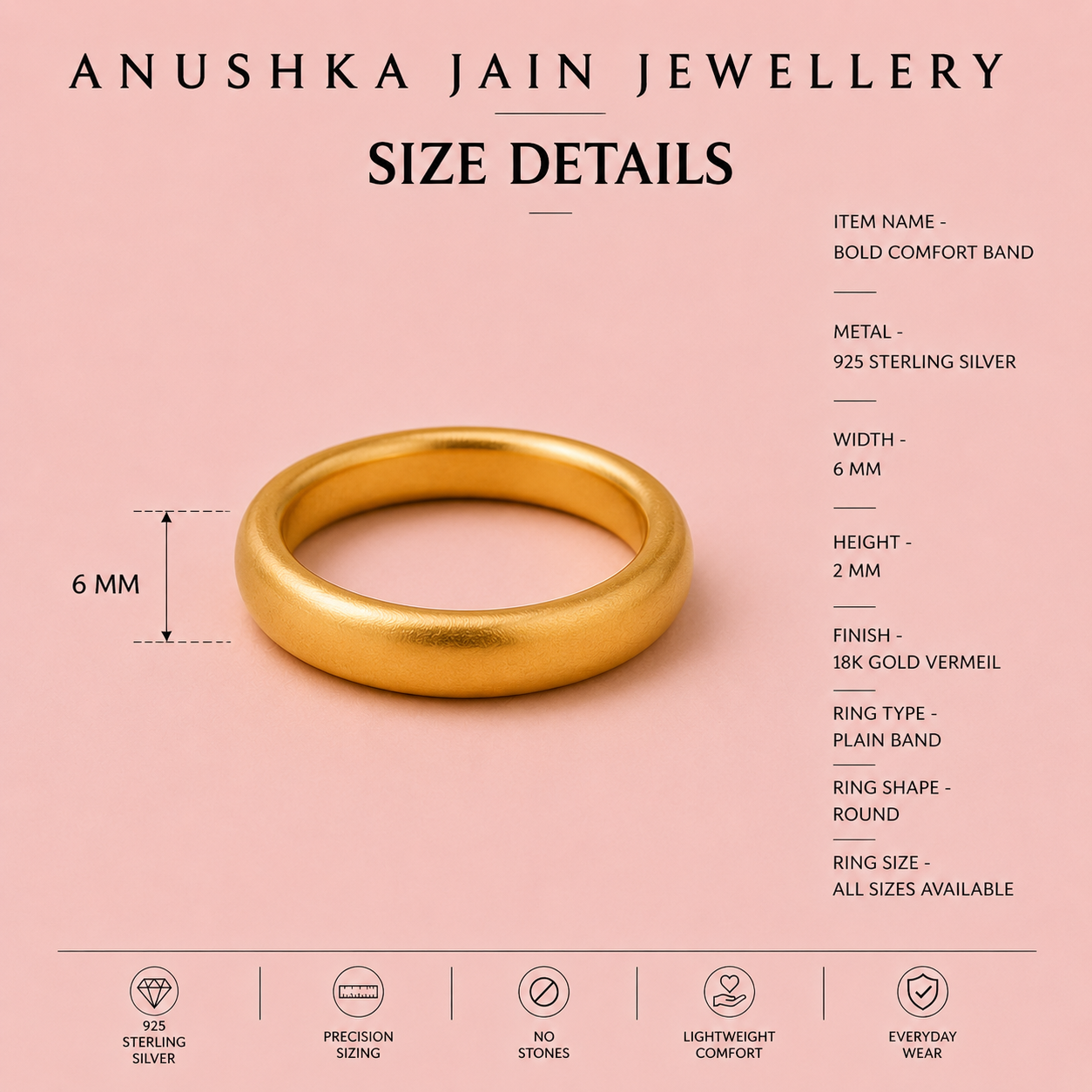 6 mm Matte Ring