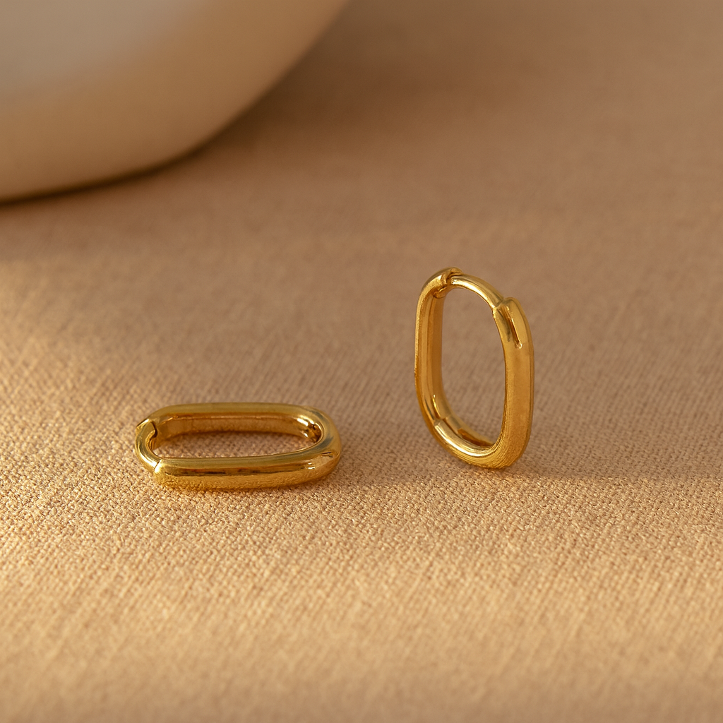 Oval Huggie Earring