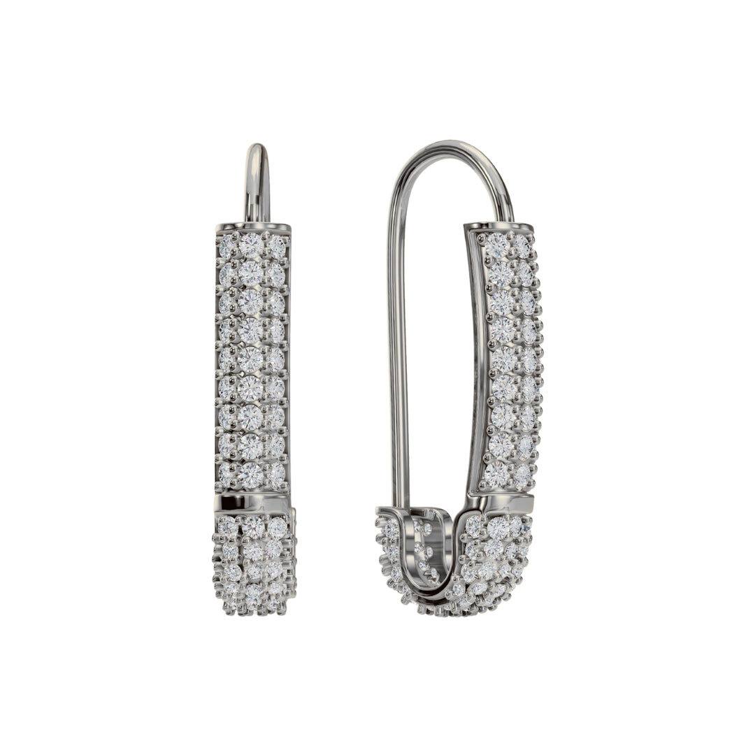 Glam Safety Pin Earrings