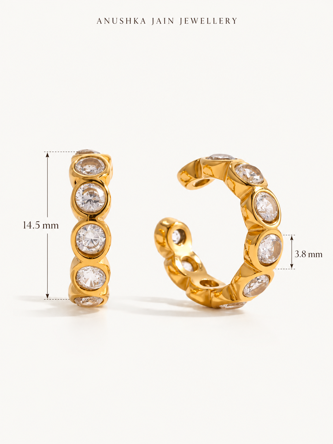 Bezel Eternity Ear Cuff
