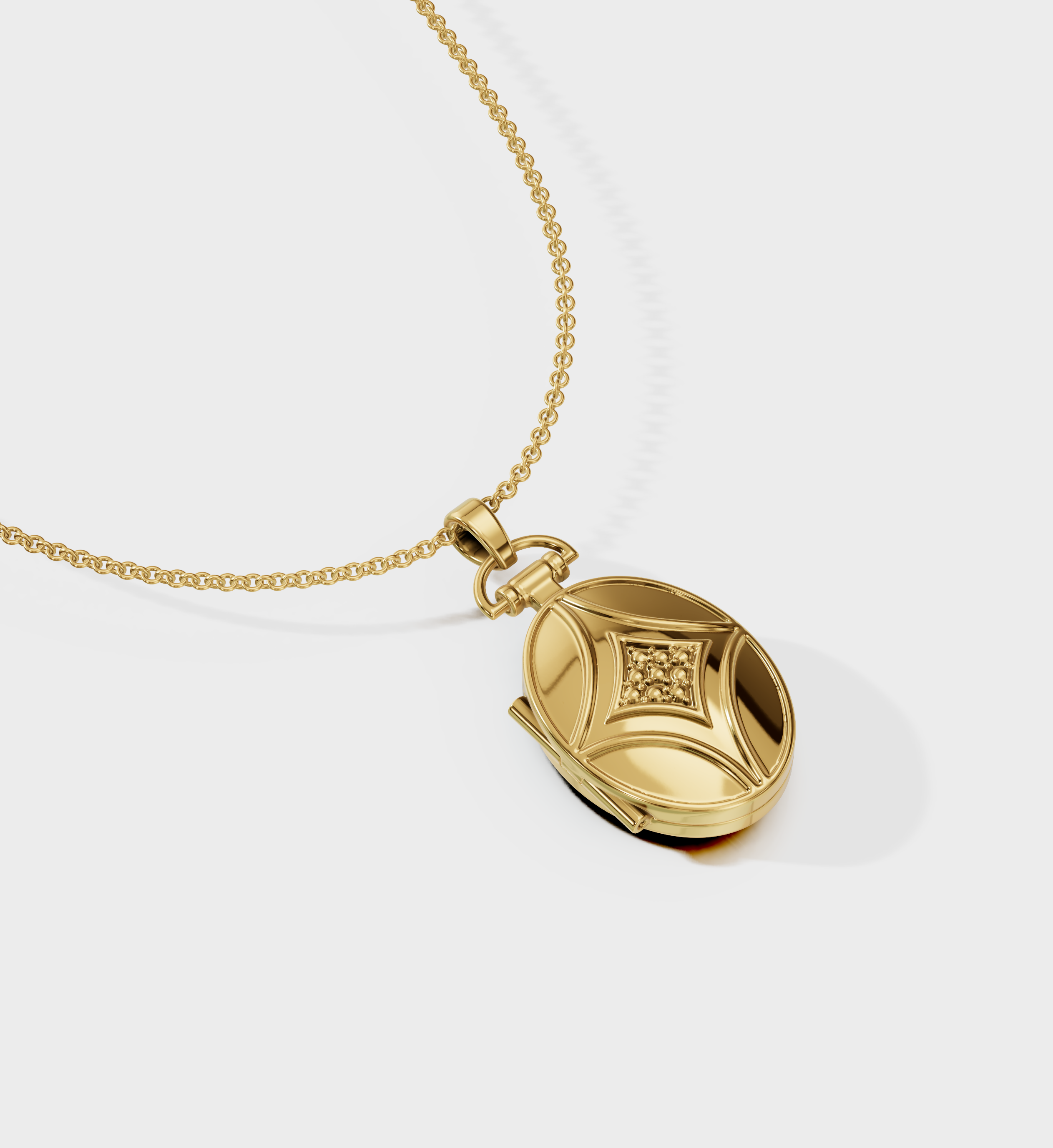 Vintage Oval Locket Necklace