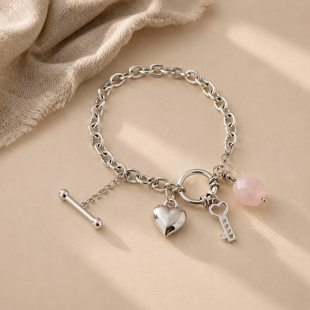 Rose Quartz Cuff