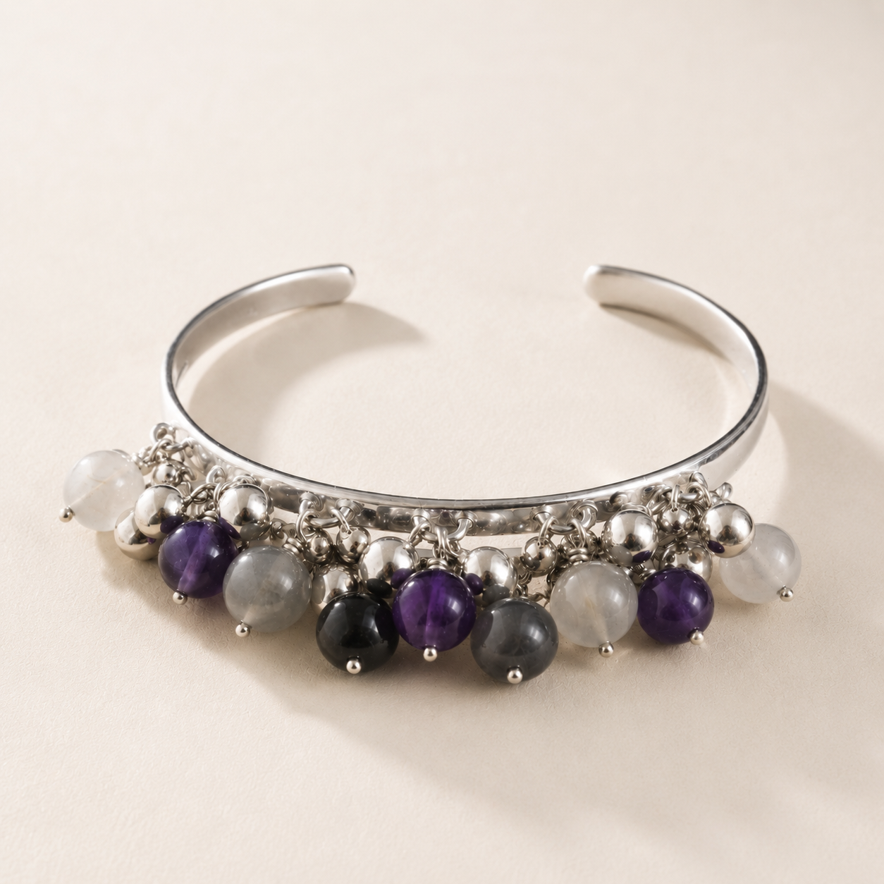 Amethyst Moon Bangle