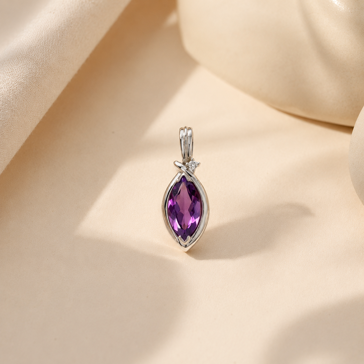 Amethyst Marquise Charm