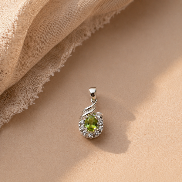 Peridot Oval Charm