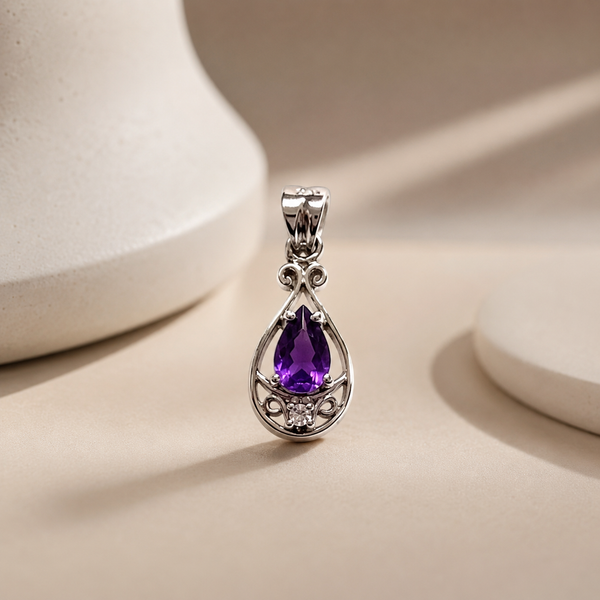 Amethyst Pear Charm