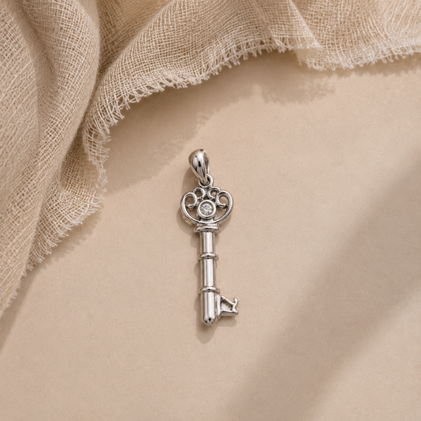Feather CZ Charm