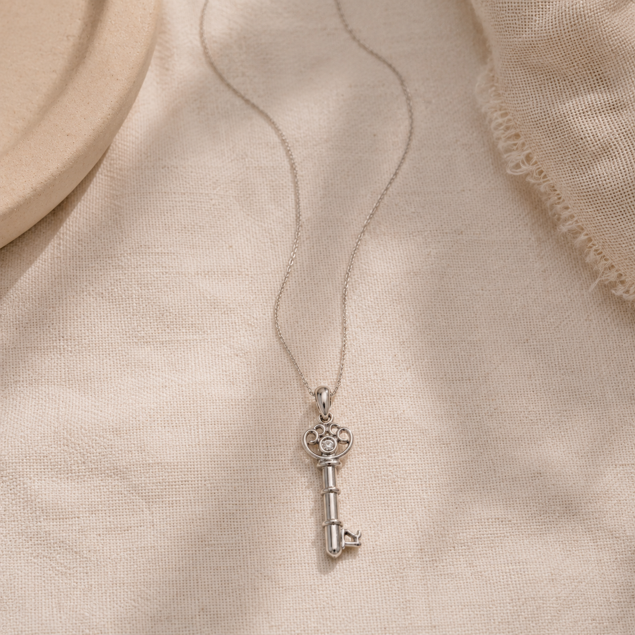 Feather CZ Charm