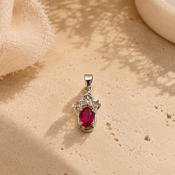 Ruby Oval Charm