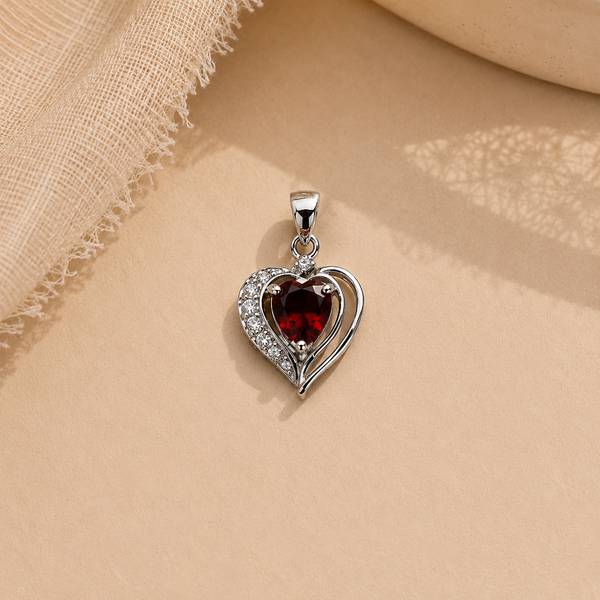 Garnet Pear Cluster Charm