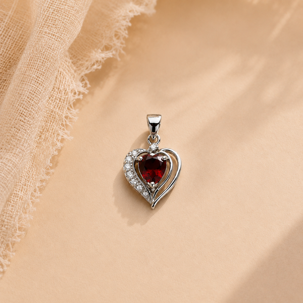 Garnet Pear Cluster Charm
