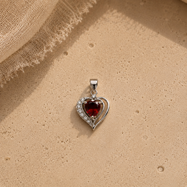 Garnet Pear Cluster Charm