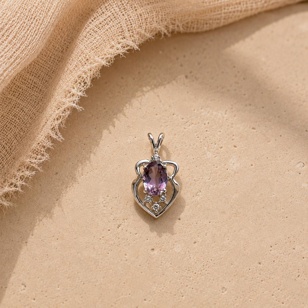 Amethyst Halo Charm