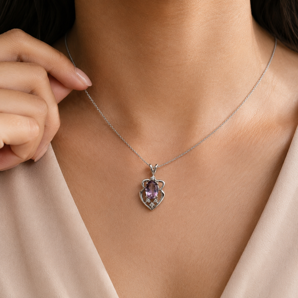 Amethyst Halo Charm