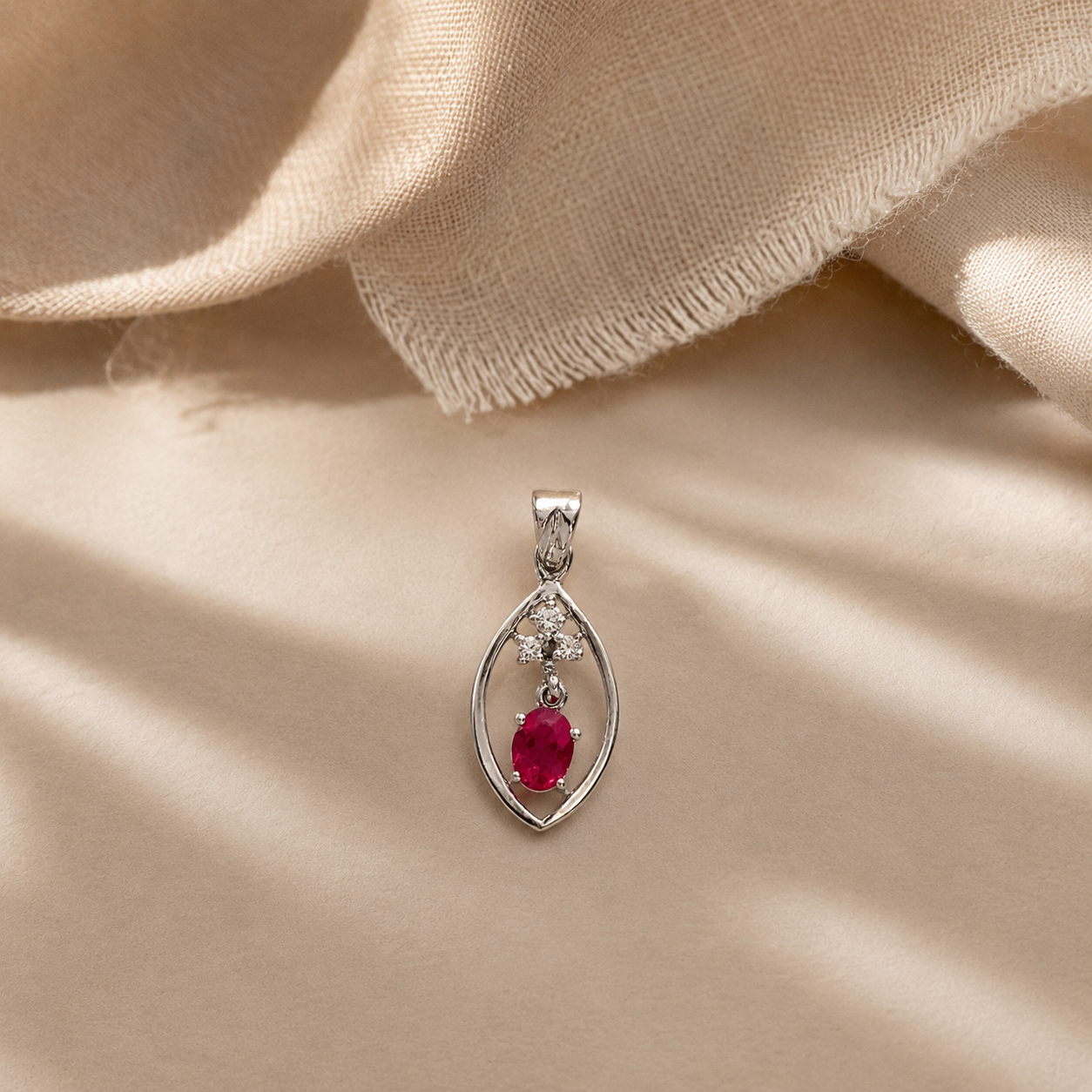 Pink Oval Charm