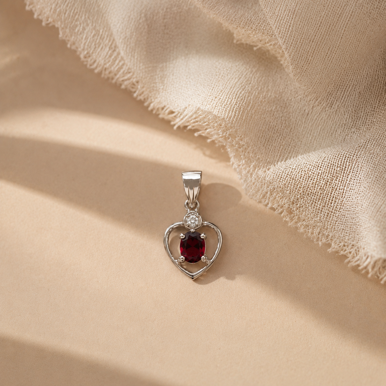 Garnet Drop Charm