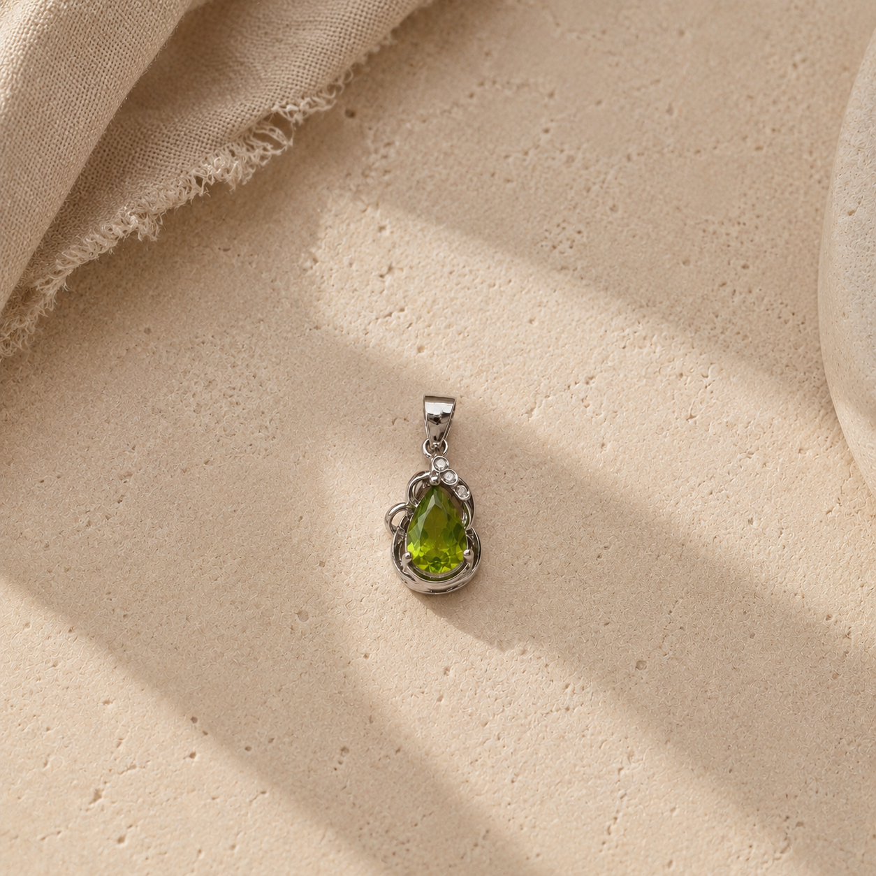 Peridot Pear Charm
