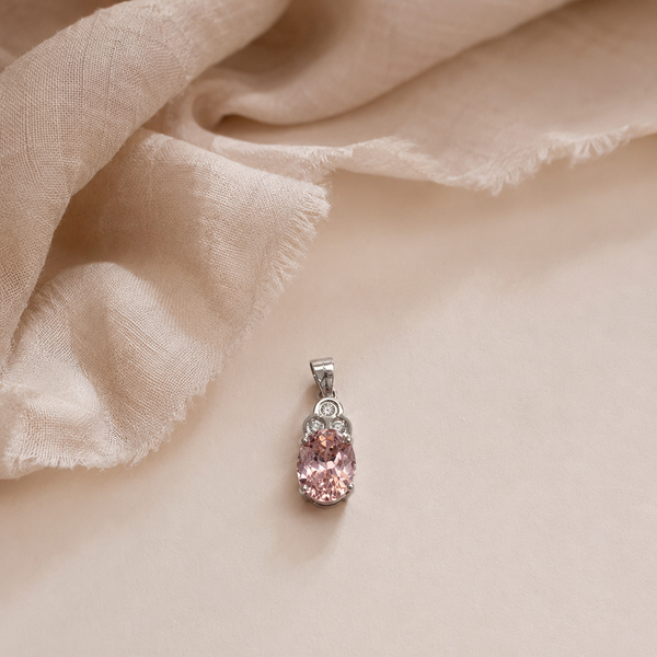 Rose Quartz Oval Charm