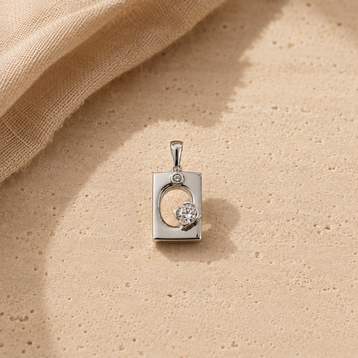 Pave Oval Charm