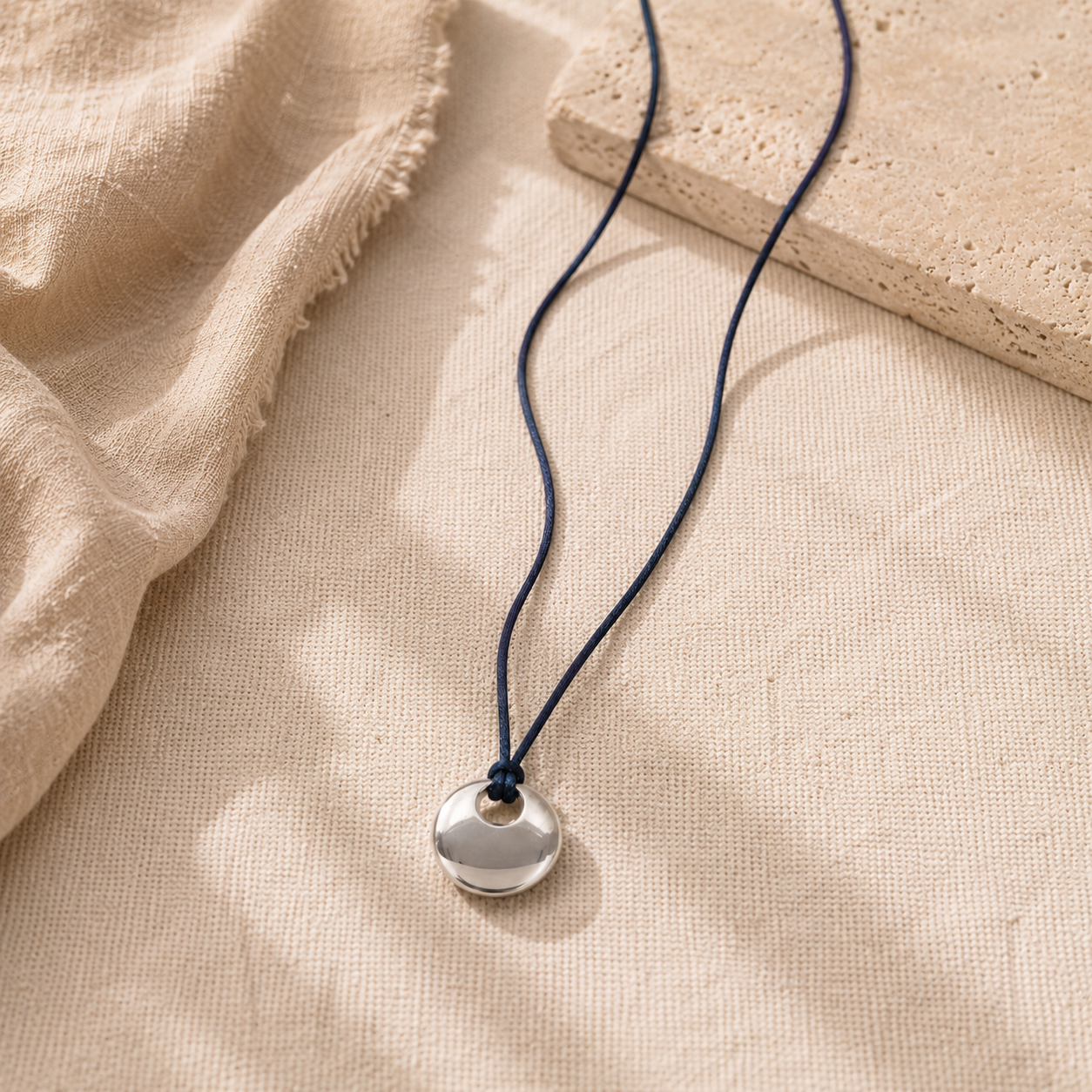 Obsidian Thread Necklace