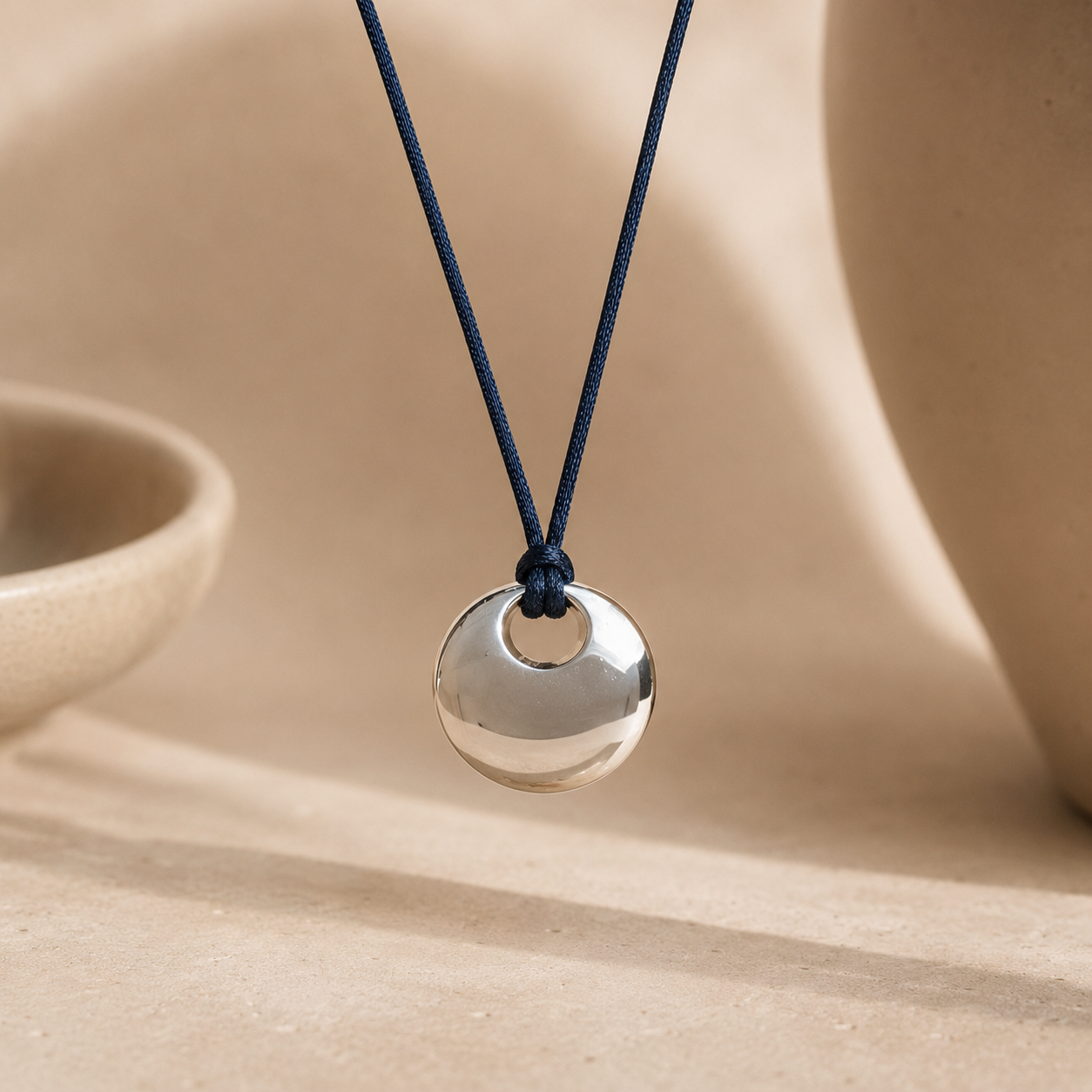 Obsidian Thread Necklace