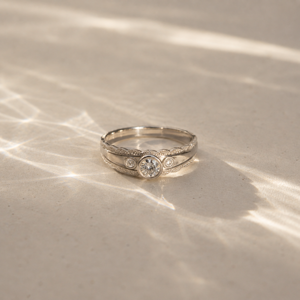 Celeste Halo Vintage Ring