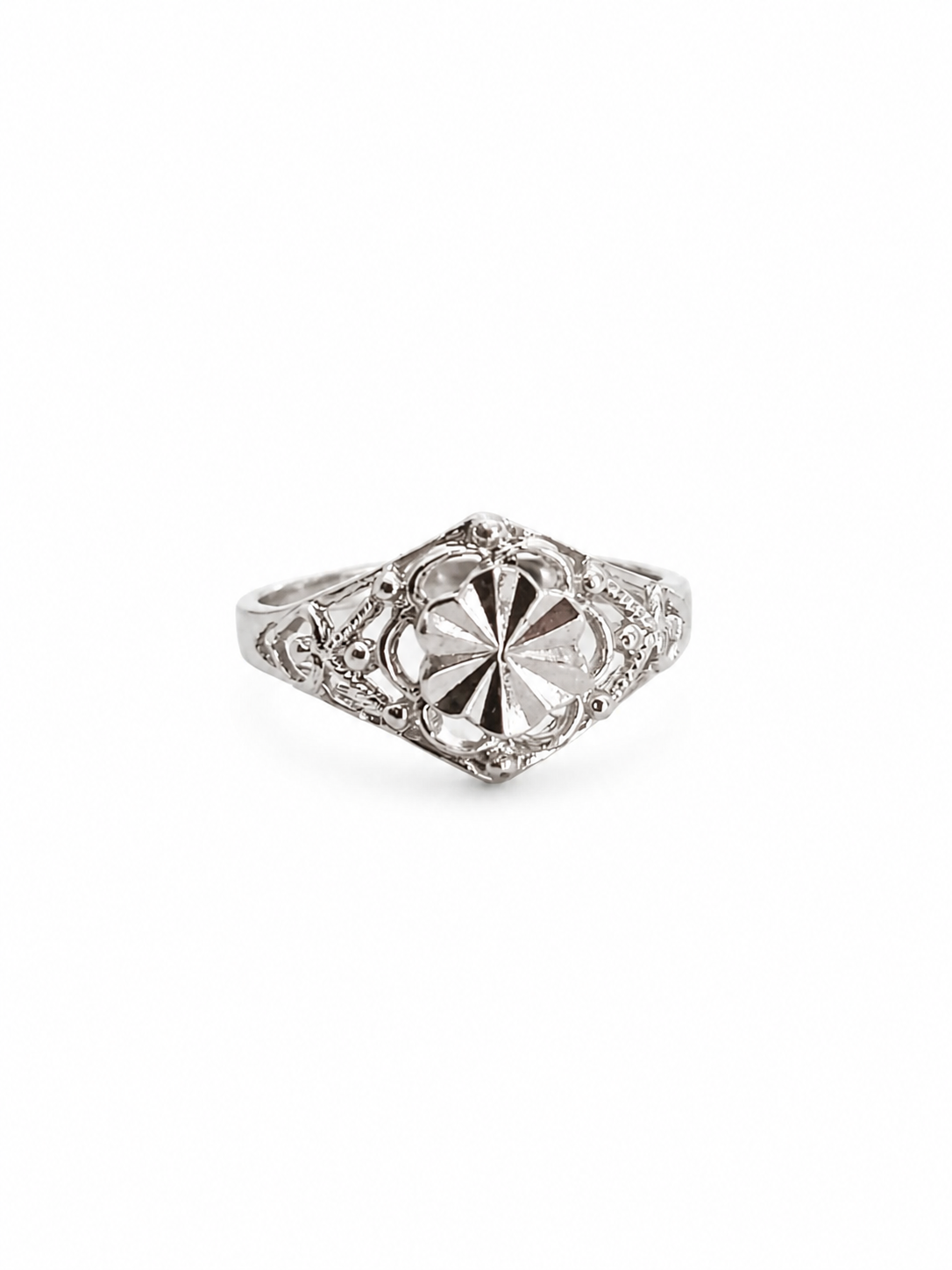 Vintage Filigree Shield Ring