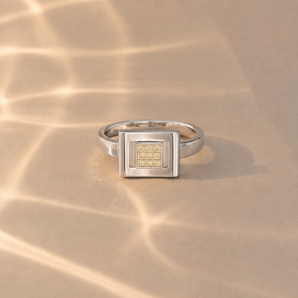 Solene Square Halo Ring