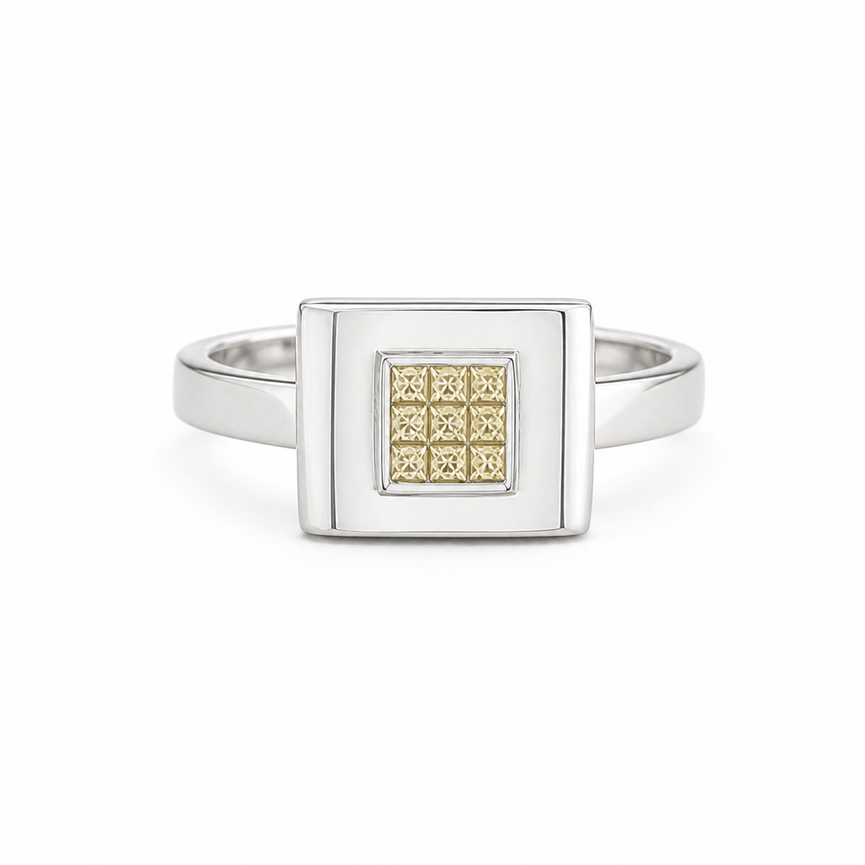 Solene Square Halo Ring