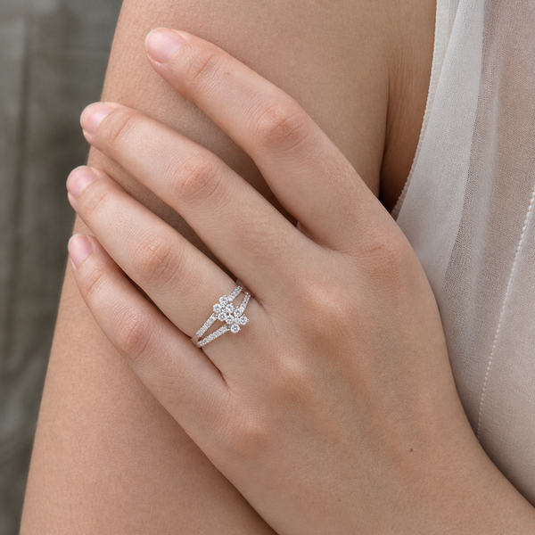 Twin Blossom Spark Ring